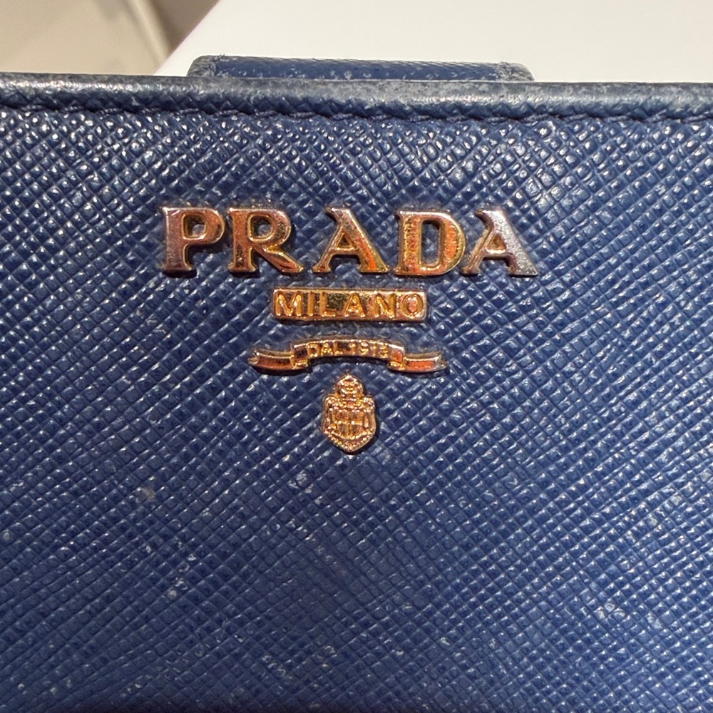 Prada Saffiano Rehab condition Leather Blue - Picture 4 of 6